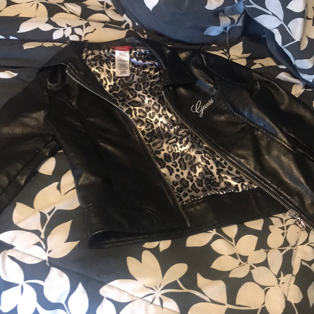 Black leather jacket